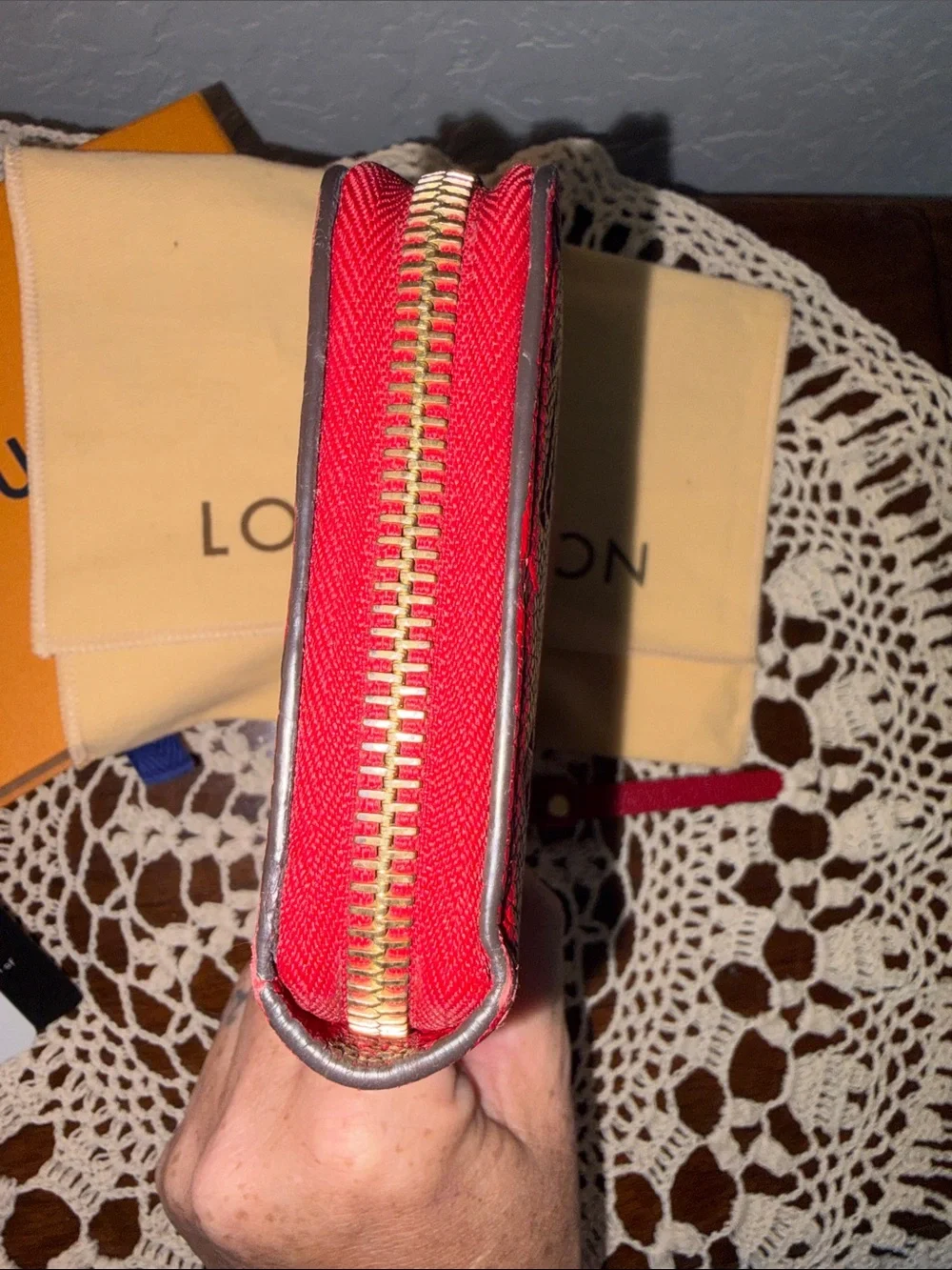 Louis Vuitton Red Zip Wallet 2020